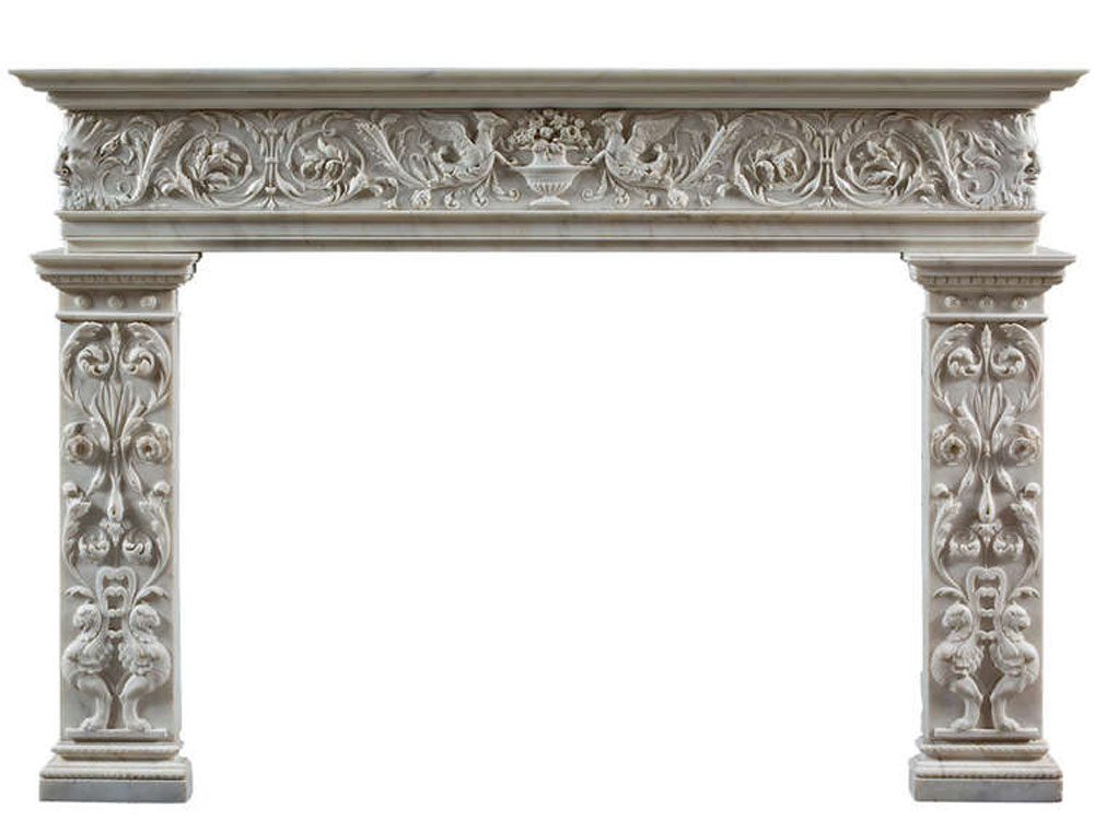 marble fire place : marble stone fireplace mantel manufacturer india 