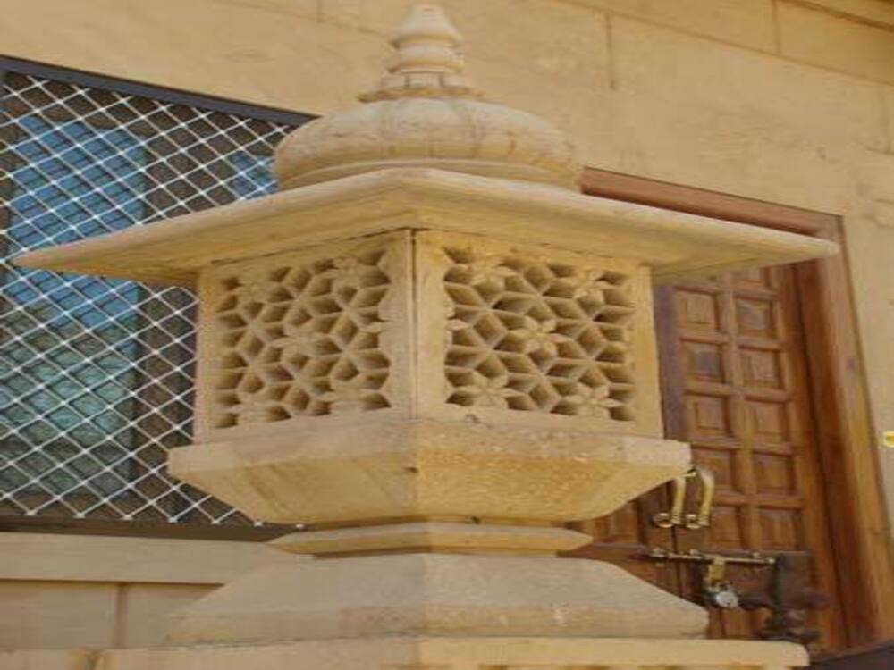 Yellow Sand Stone Marble lamp