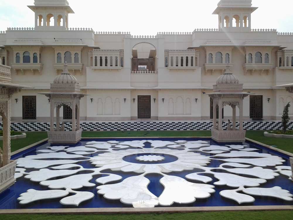 Marble Fountain in Lotus Design | Marble Lotus Fountain