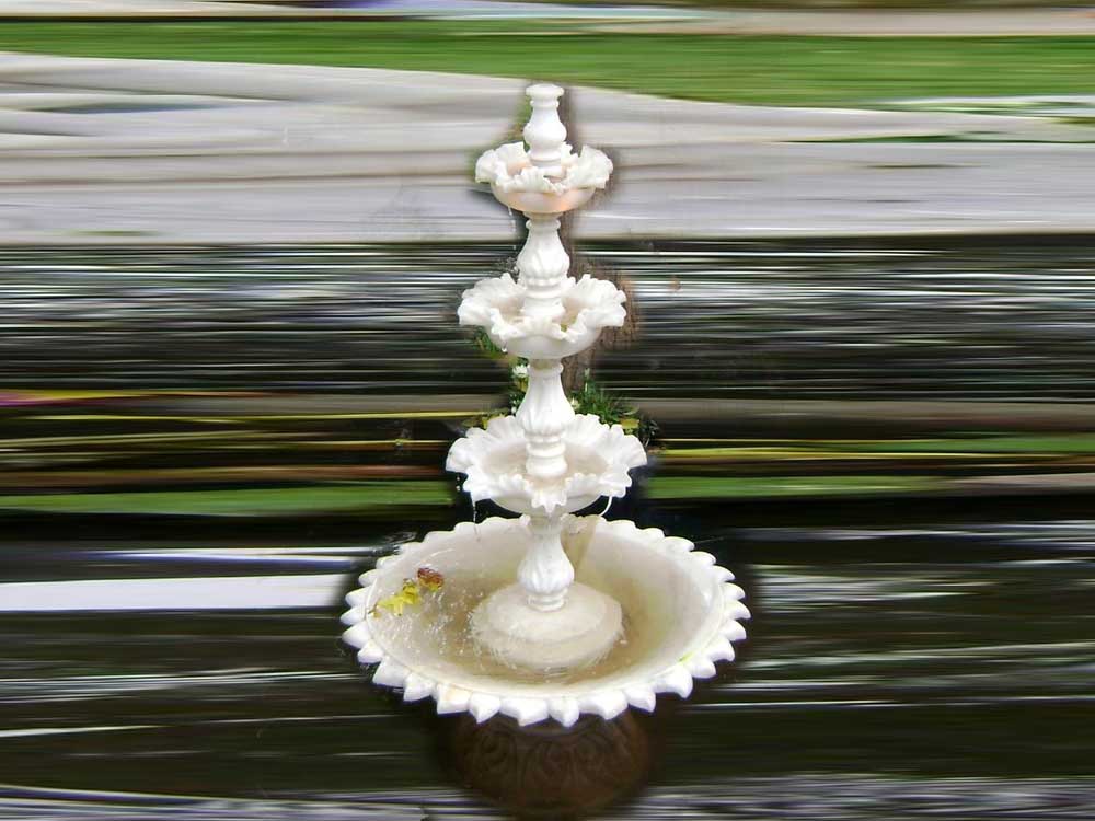 Makrana white marble fountain | Marble fountain for garden | Marble fountain for home