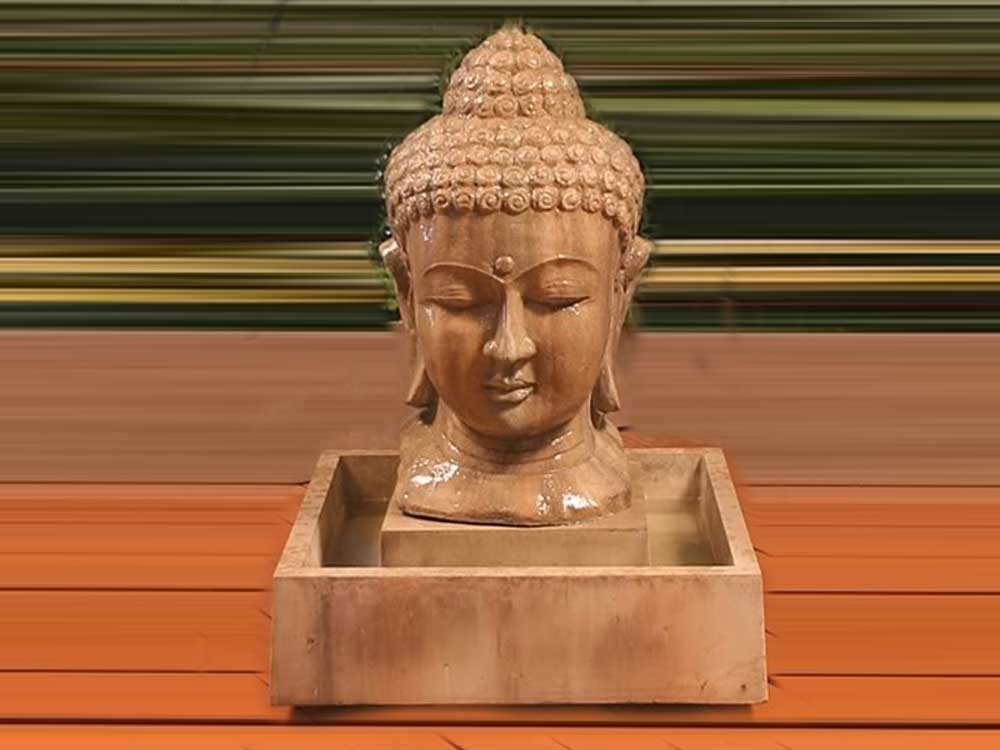 Stone Buddha Fountain | Sandstone Buddha Head Fountain