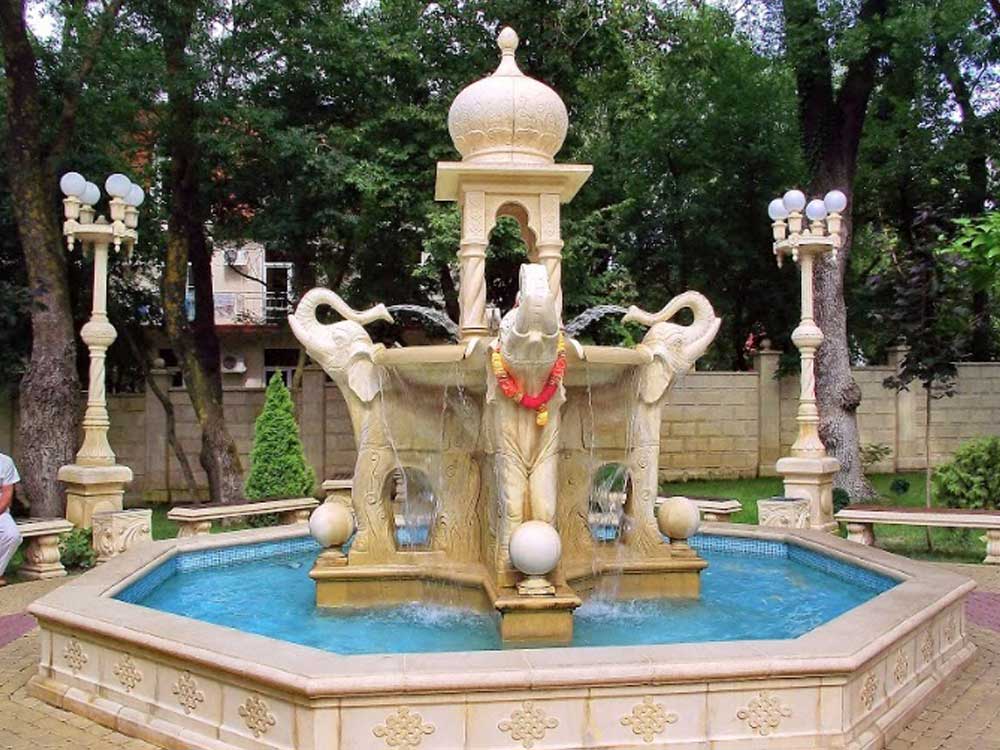 Stone Garden Elephant Fountain | Stone Elephant Fountain For Garden
