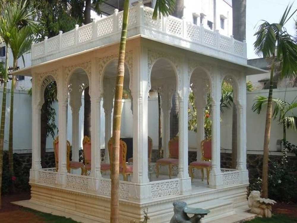 Indian Style Garden Gazebo | Sandstone Marble Garden Gazebo India