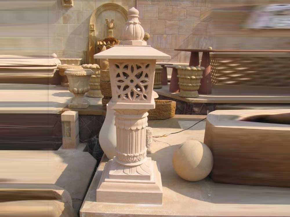 Sandstone Stone Garden Light Lamp | Garden lamp | Stone lamp for garden