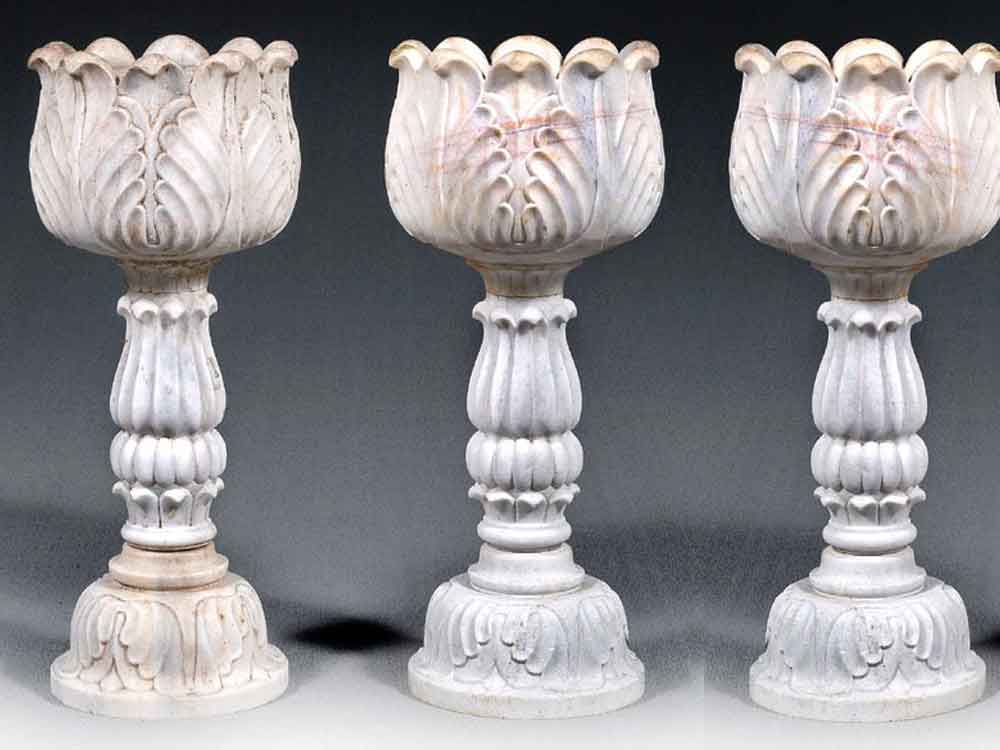 marble carved pots : marble pot planter : marble pot garden planter 